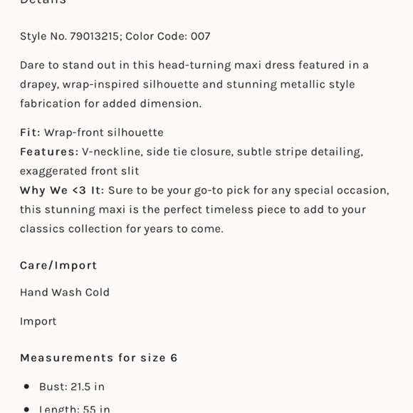 Free People Jocelyn Wrap Maxi Dress Silver - Picture 7 of 7